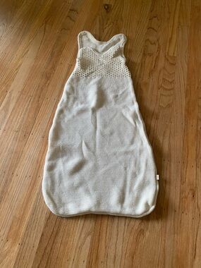 Cream Knit Baby Sleeping Sack wool 3-6 months